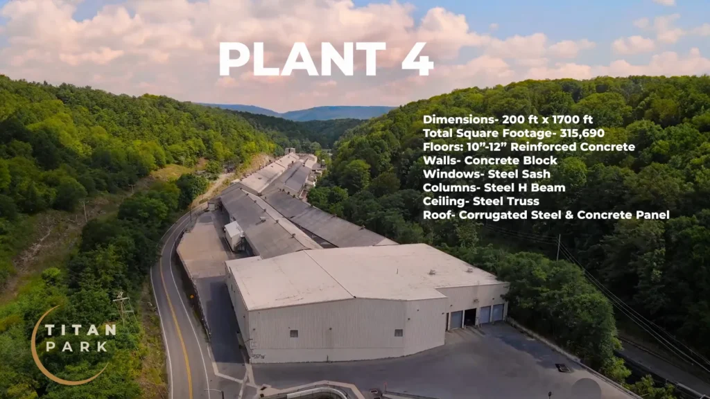 Aerial Shot of Titan Park Plant 4 with structure details